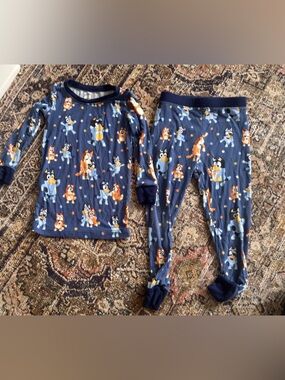 Little sleepies bluey pajamas set